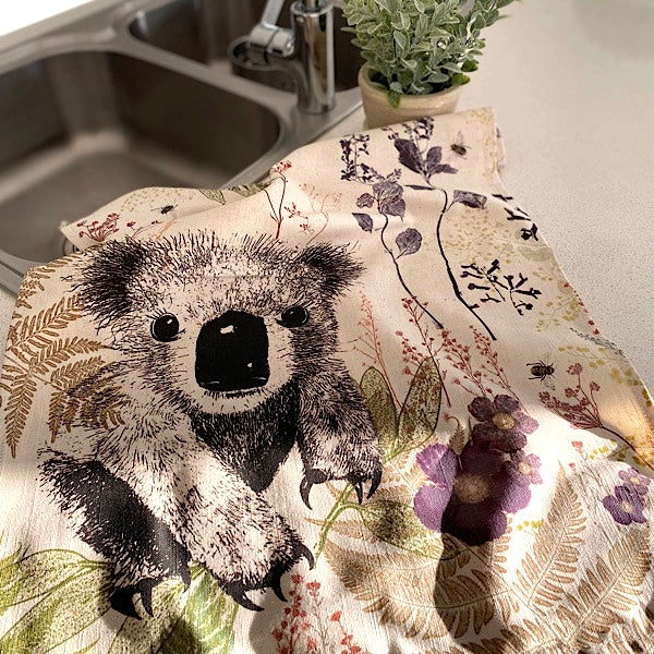 Koala Eco Set + Linen Tea Towel