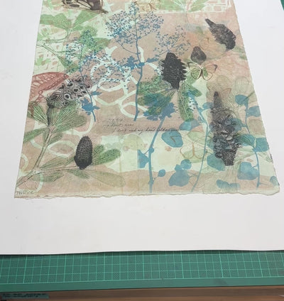 ORIGINAL WORK ON PAPER Six Wishes and a Garden of Banksias (UNFRAMED)