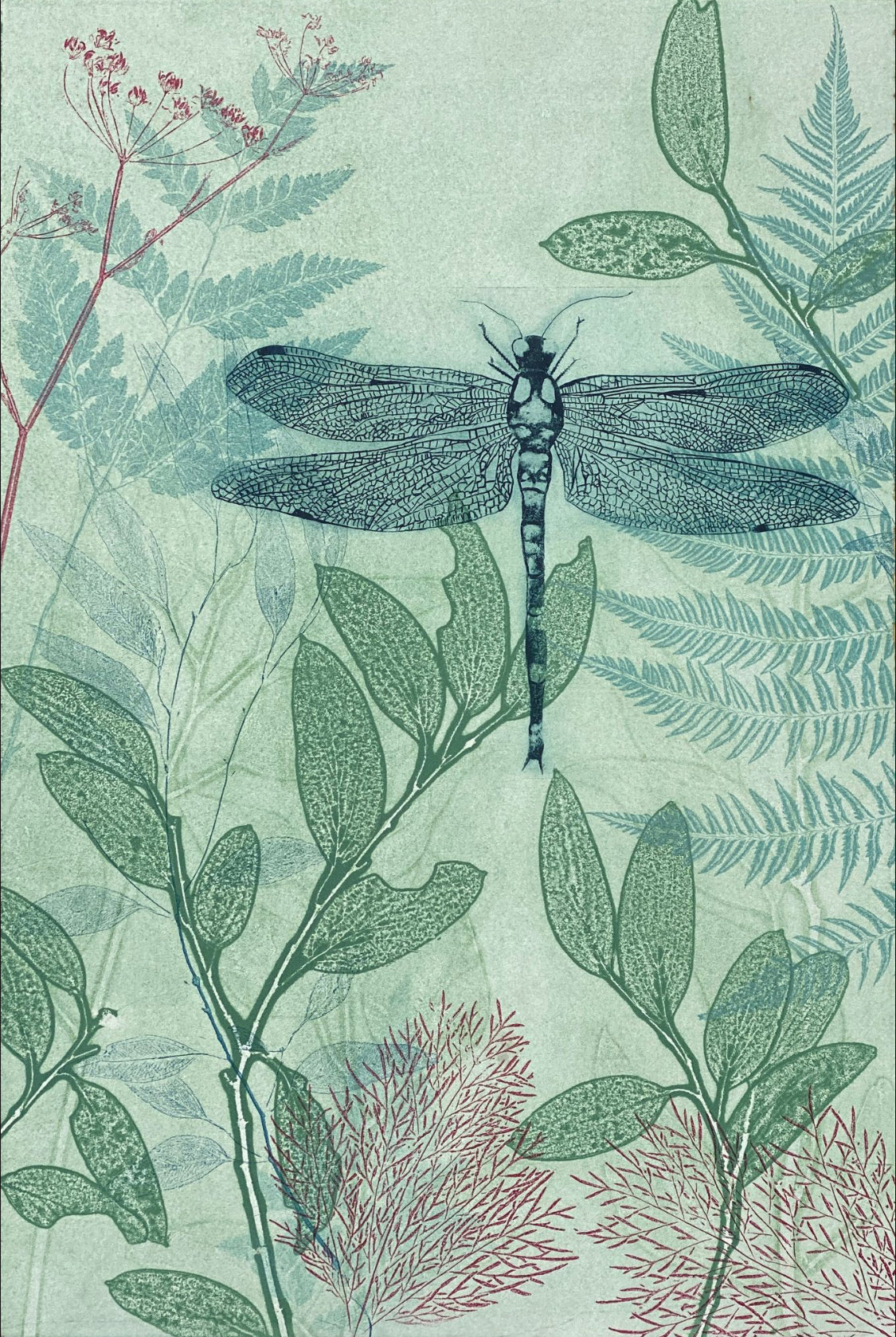 Original ARTWORK Dragonfly Dreaming 48 x 66 (FRAMED)