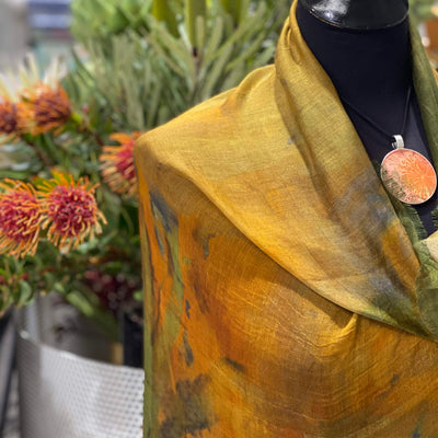 Wearable Art - Banksia Design Scarf.