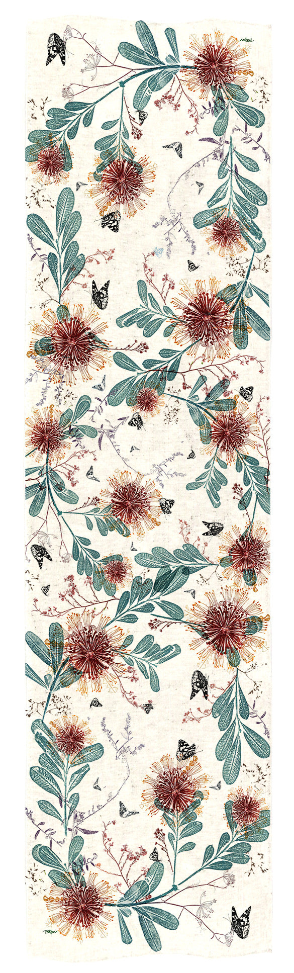Butterflies & Banksia ECO Table Runner: Bring the Outdoors into your Home (42cm x 160cm)