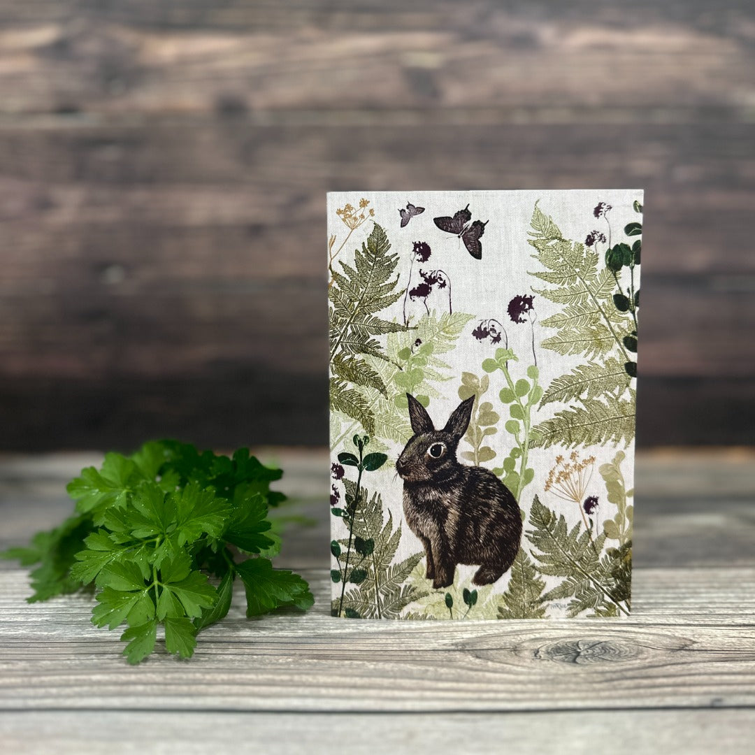 Greeting Card Bunny & Butterflies