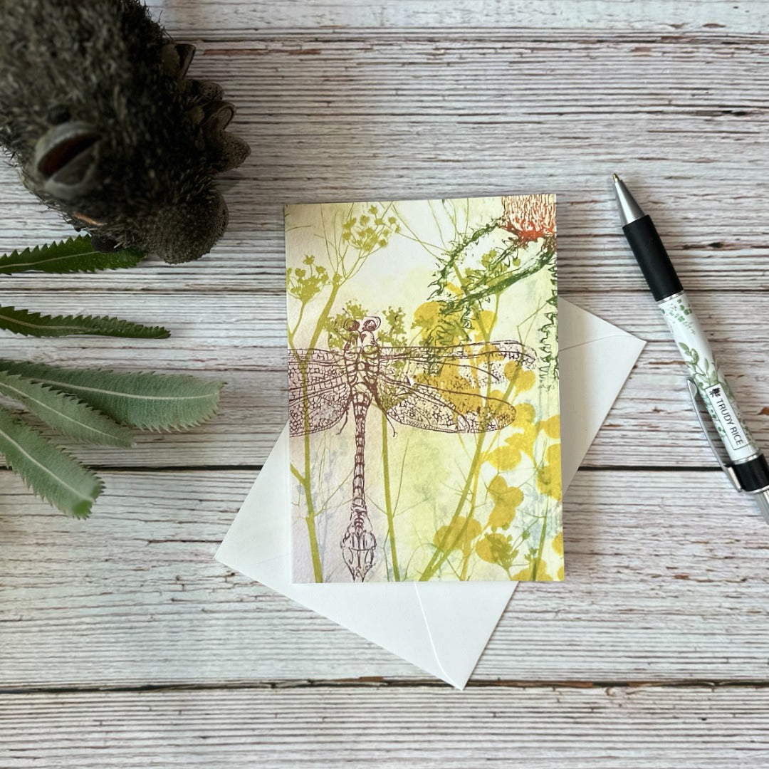 Greeting Card Dragonfly with Correa