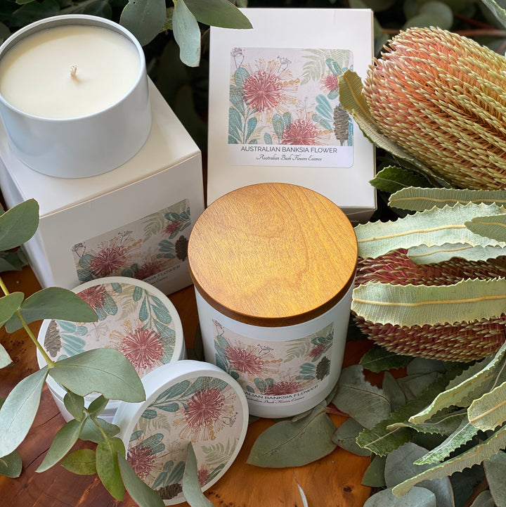 Australian Banksia Flower Design Candles.