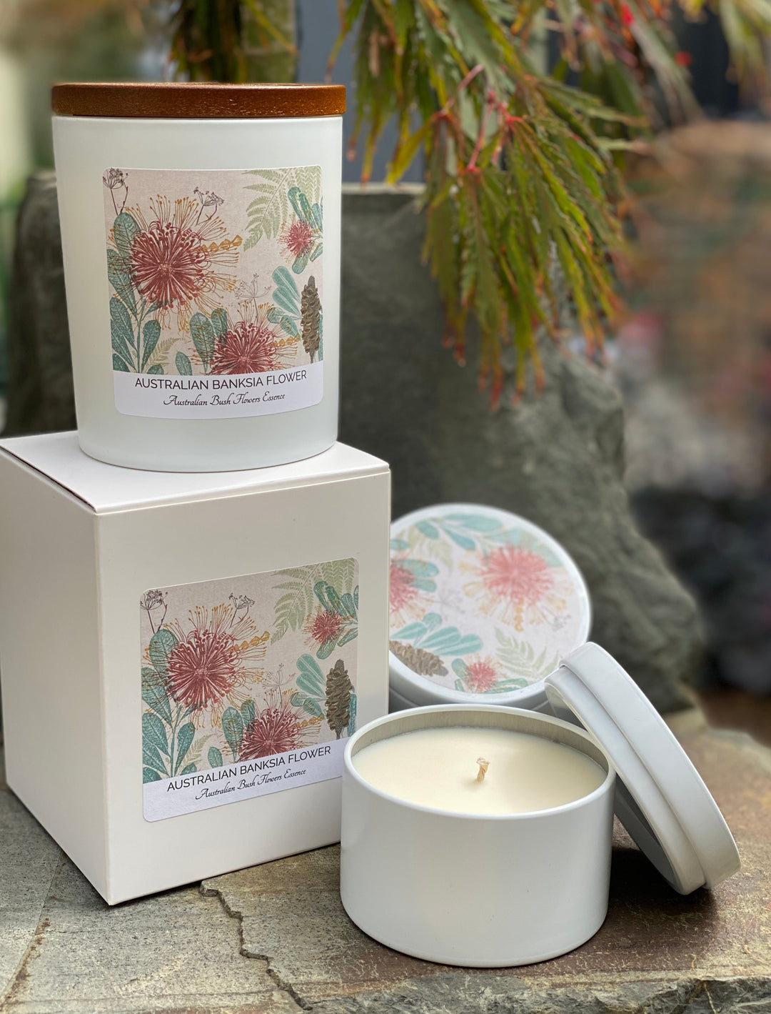 Australian Banksia Flower Design Candles.