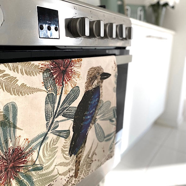 ECO Tea Towel Carefree Kookaburra Design